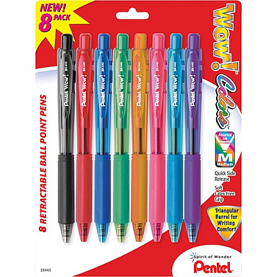 Pentel WOW! Retractable Ballpoint Pens (PENBK440BP8M)