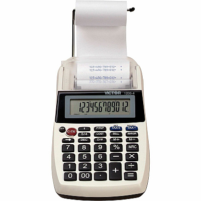 Victor 1205-4 12 Digit Portable Palm/Desktop Commercial Printing Calculator