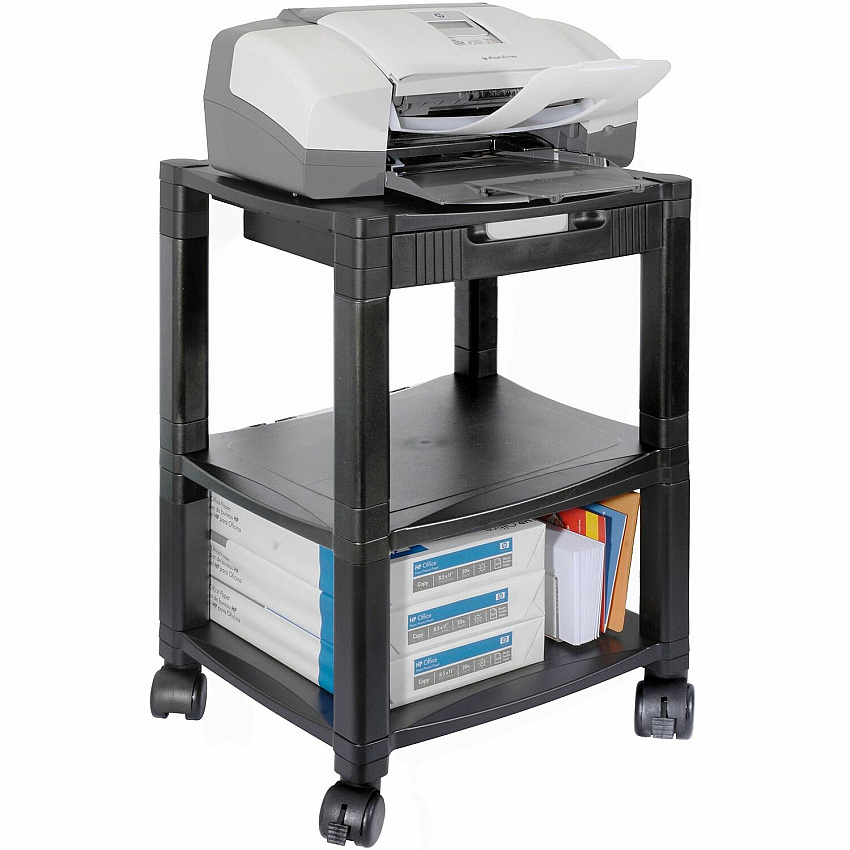 Kantek Three-shelf Mobile Printer/Fax Stand (KTKPS540)