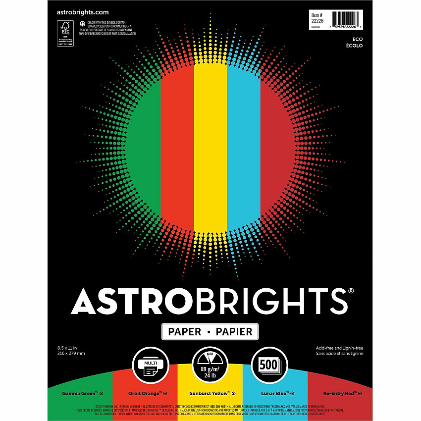 Astrobrights Color Paper - Assorted (WAU22226)