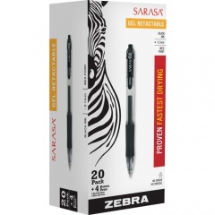 Zebra Sarasa Dry X20 Gel Retractable RDI Pens (14680)