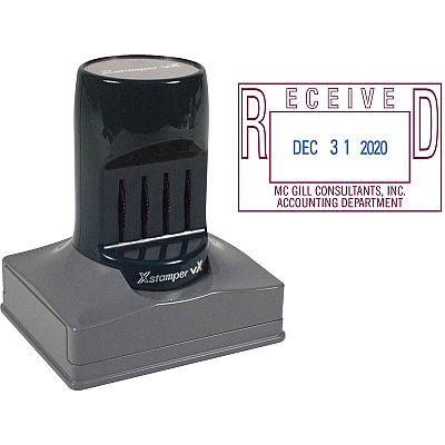 Xstamper VX Pre-inked Message Date Stamp (C82)
