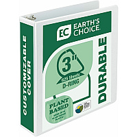 Samsill Earth's Choice Plant-Based 3 Inch 3 Ring View Binder - White (SAM16987)