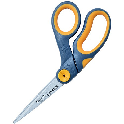 Westcott 8" Non-Stick Bent Scissors (ACM14850)