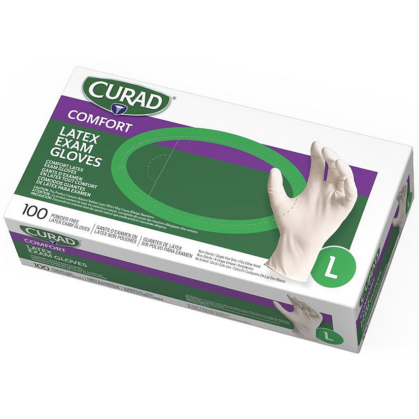 Curad Powder Free Latex Exam Gloves (MIICUR8106)