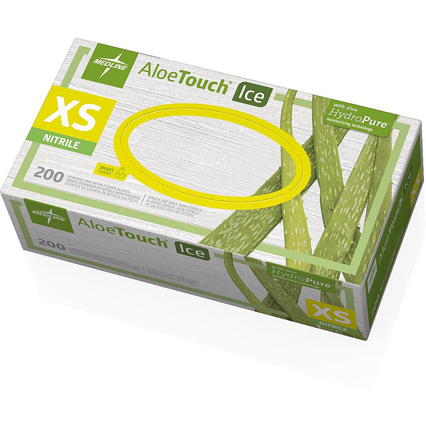 Medline Aloetouch Ice Nitrile Gloves (MIIMDS195283)