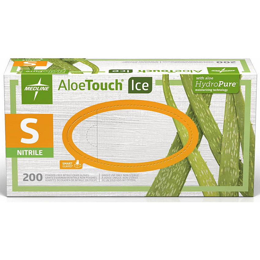 Medline Aloetouch Ice Nitrile Gloves (MIIMDS195284)