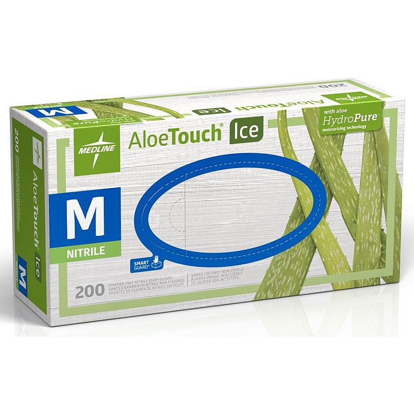 Medline Aloetouch Ice Nitrile Gloves (MIIMDS195285)