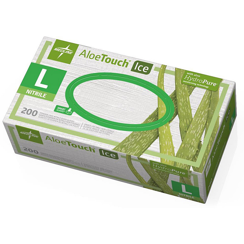 Medline Aloetouch Ice Nitrile Gloves (MIIMDS195286)