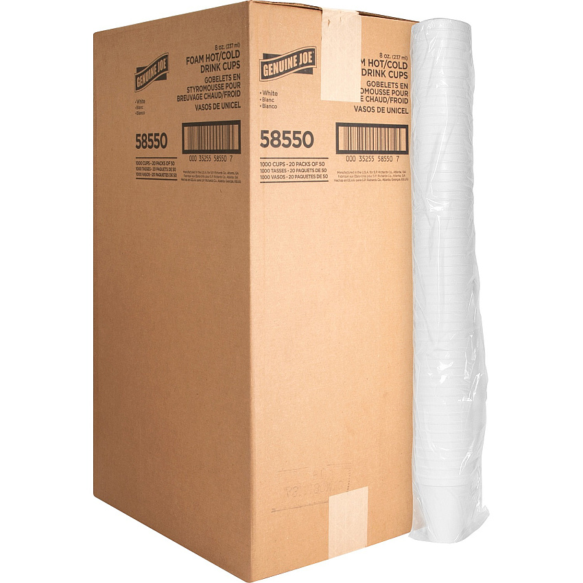 Genuine Joe 8 oz Hot/Cold Foam Cups (GJO58550)