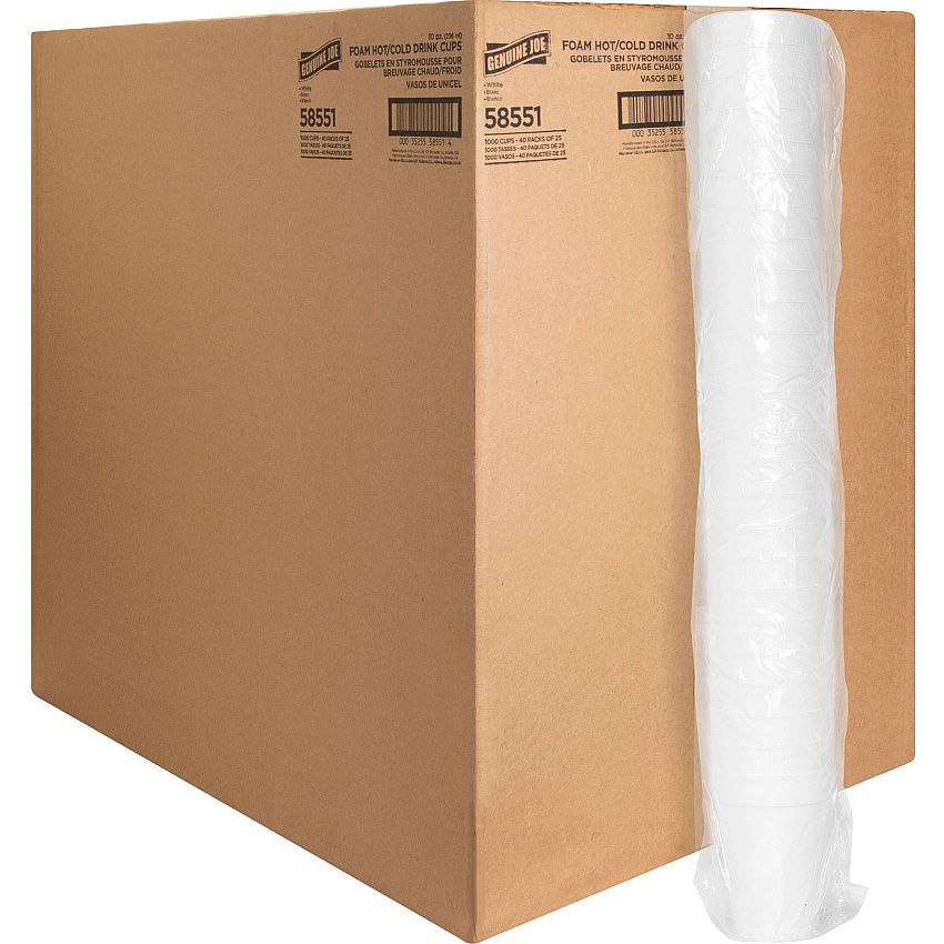 Genuine Joe 10 oz Hot/Cold Foam Cups (GJO58551)