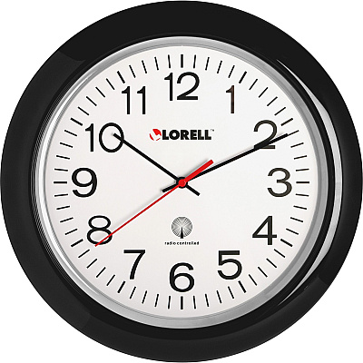 Lorell 13-1/4" Radio-Controlled Wall Clock (LLR60994)