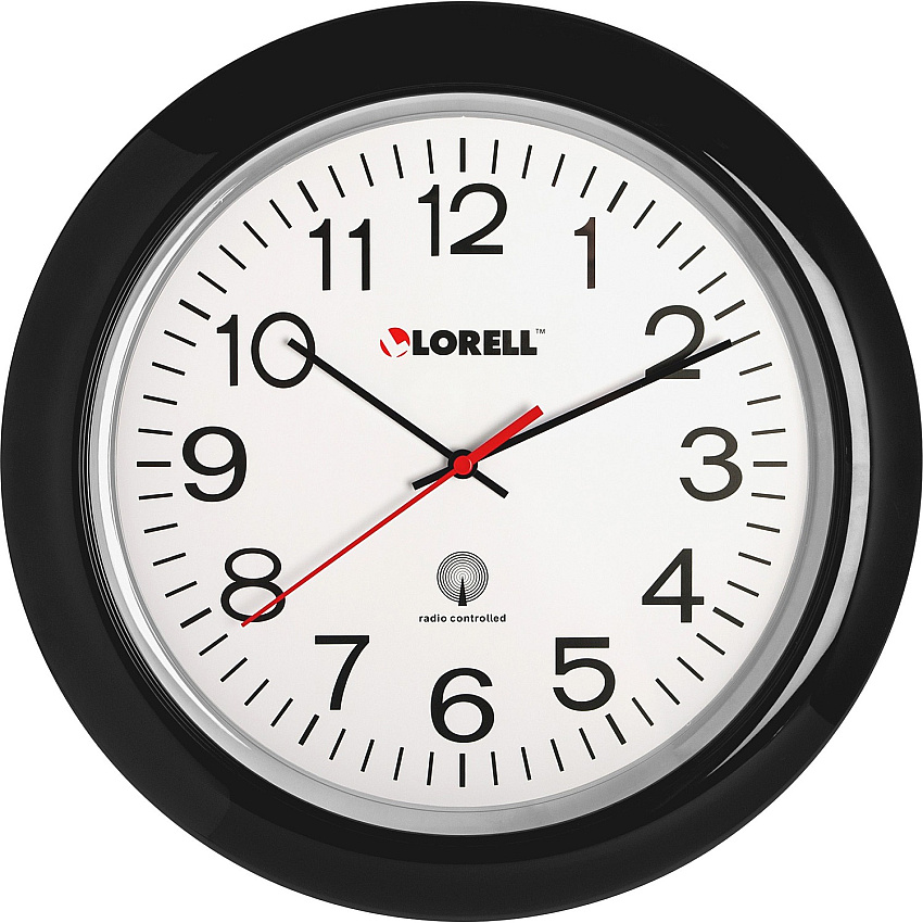 Lorell 13-1/4" Radio-Controlled Wall Clock (LLR60994)