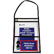 C-Line Two Pocket Shop Ticket Holders with Hanging Straps, Stitched (CLI38912)