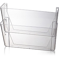 Officemate Mountable Wall File, Clear, 2PK (OIC21404)