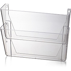 Officemate Mountable Wall File, Clear, 2PK (OIC21404)