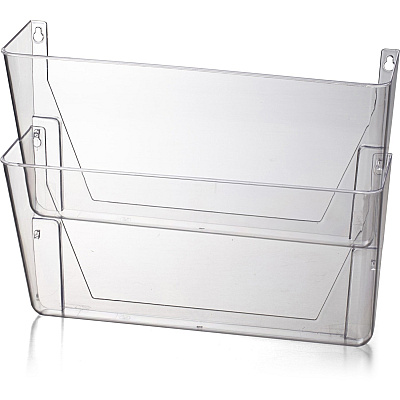 Officemate Mountable Wall File, Clear, 2PK (OIC21404)