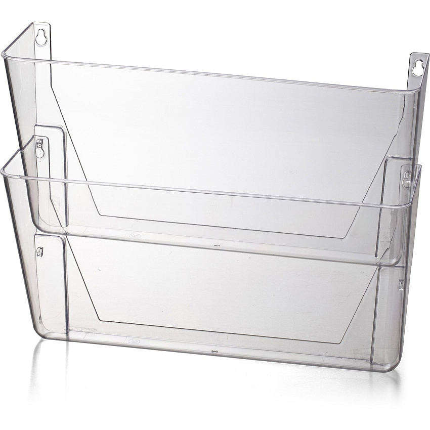Officemate Mountable Wall File, Clear, 2PK (OIC21404)
