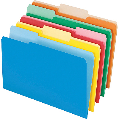 Pendaflex 1/3 Tab Cut Legal Recycled Top Tab File Folder (PFX435013ASST)