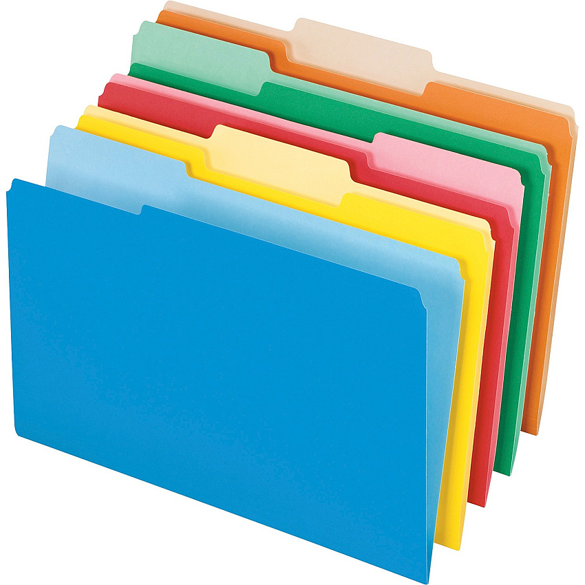 Pendaflex 1/3 Tab Cut Legal Recycled Top Tab File Folder (PFX435013ASST)