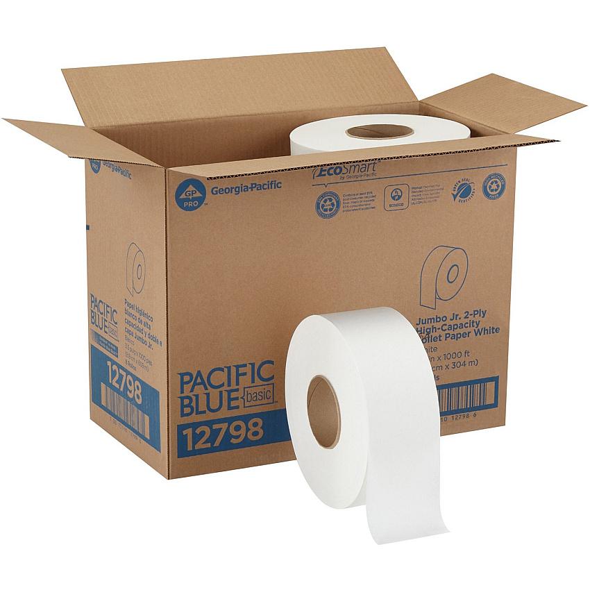 Pacific Blue Basic Jumbo Jr. High-Capacity Toilet Paper (GPC12798)