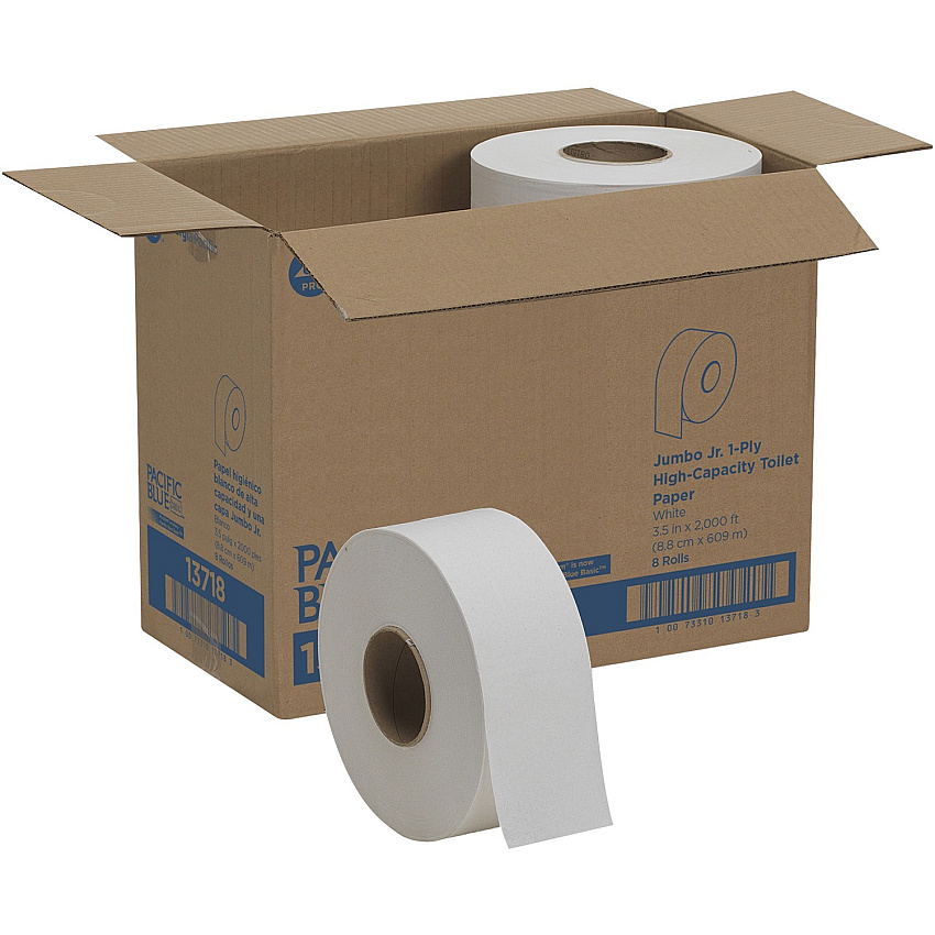 Pacific Blue Basic Jumbo Jr. High-Capacity Toilet Paper (GPC13718)