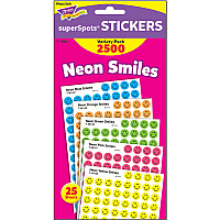 TREND superSpots Neon Smiles Stickers Variety Pack (TEPT1942)