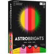 Astrobrights Inkjet, Laser Printable Multipurpose Card - Solar Yellow, Pulsar Pink, Re-entry Red, Orbit Orange, Gamma Green (21224)