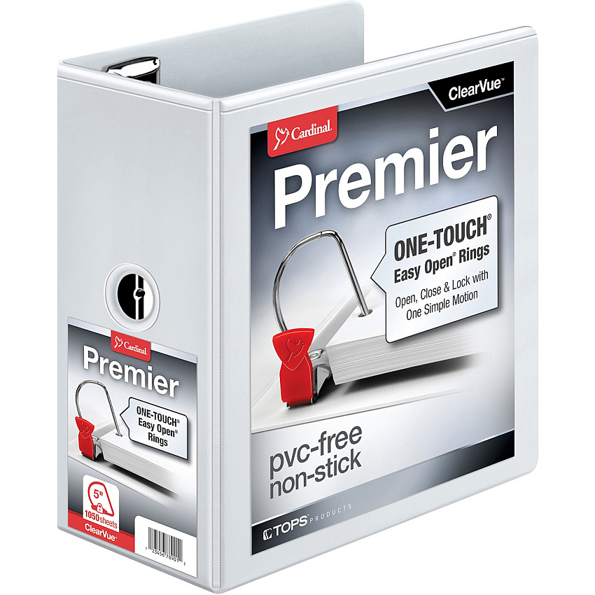 Cardinal EasyOpen Clearvue Slant D-Ring Binders (CRD10350CB)