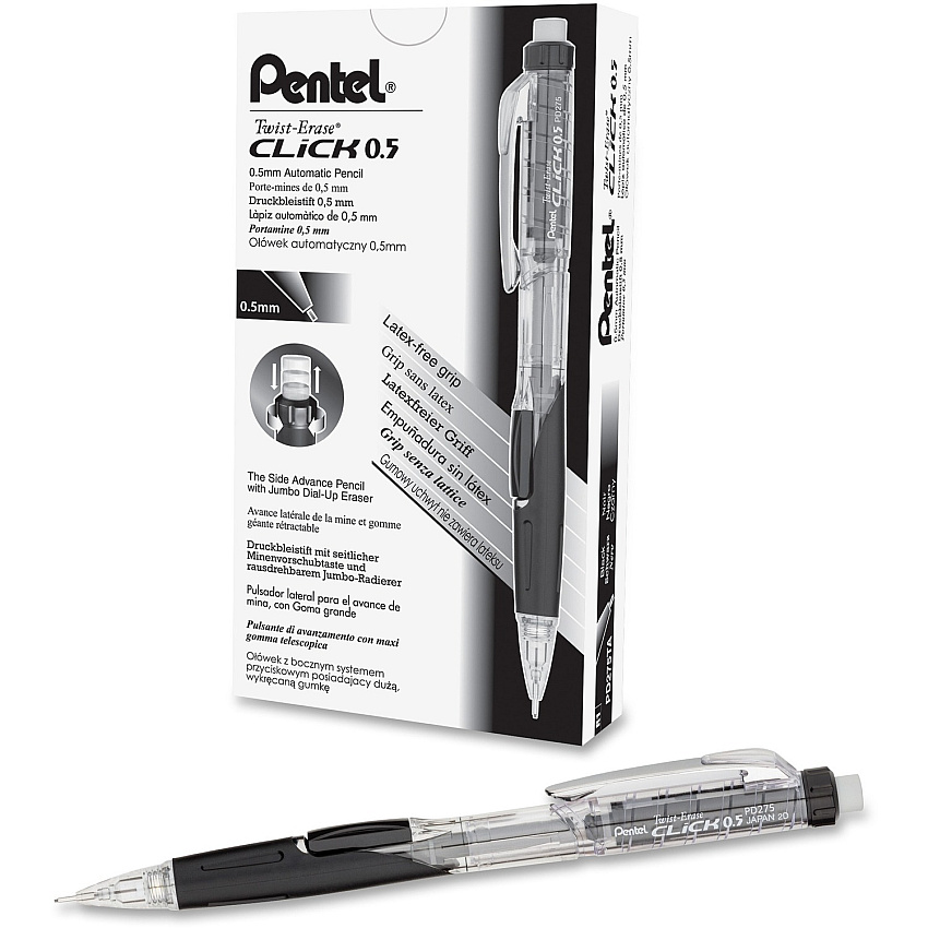 Pentel .5mm Twist Erase Click Mechanical Pencil (PENPD275TA)