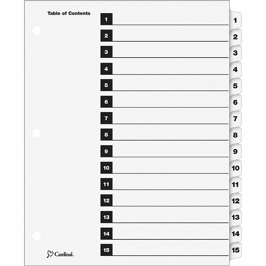 Cardinal OneStep Numbered Index System (CRD61513CB)