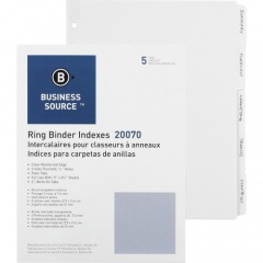 Business Source 3-Ring Plain Tab Indexes (20070)