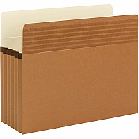 Smead Easy Grip File Pocket, Straight-Cut Tab, 5-1/4" Expansion, Letter Size, Redrope, 10 per Box (SMD73209)