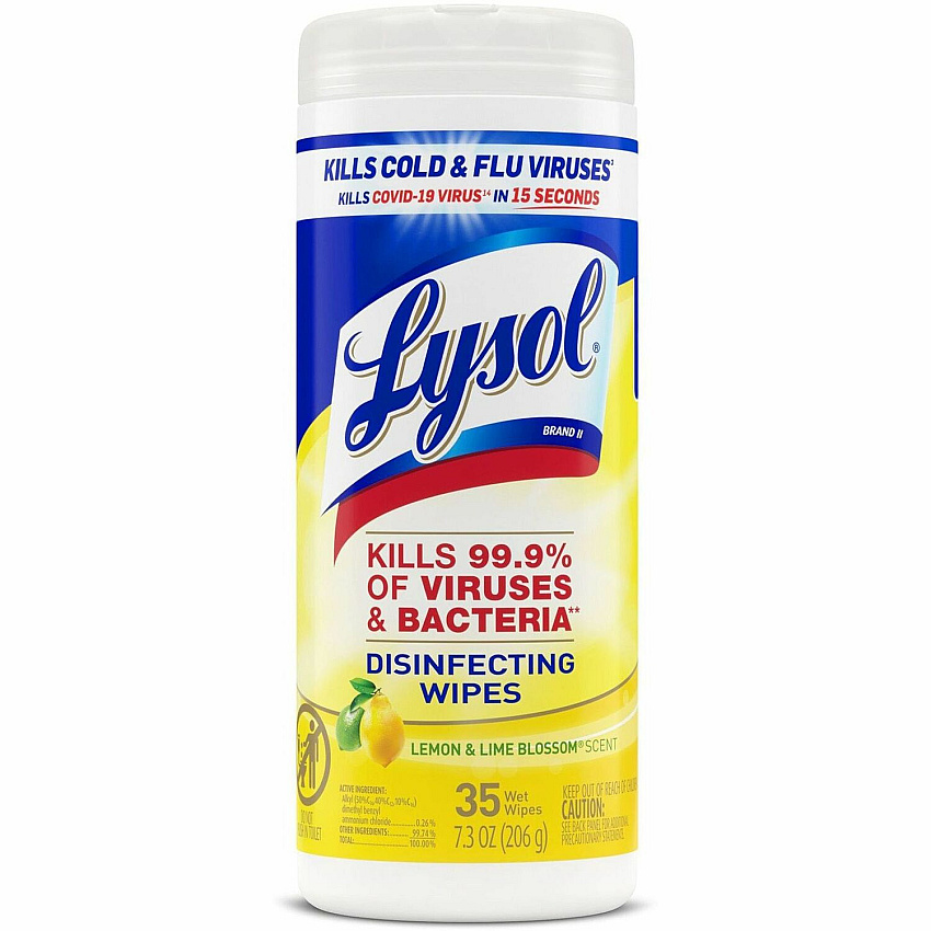 LYSOL Lemon/Lime Disinfect Wipes (RAC81145)