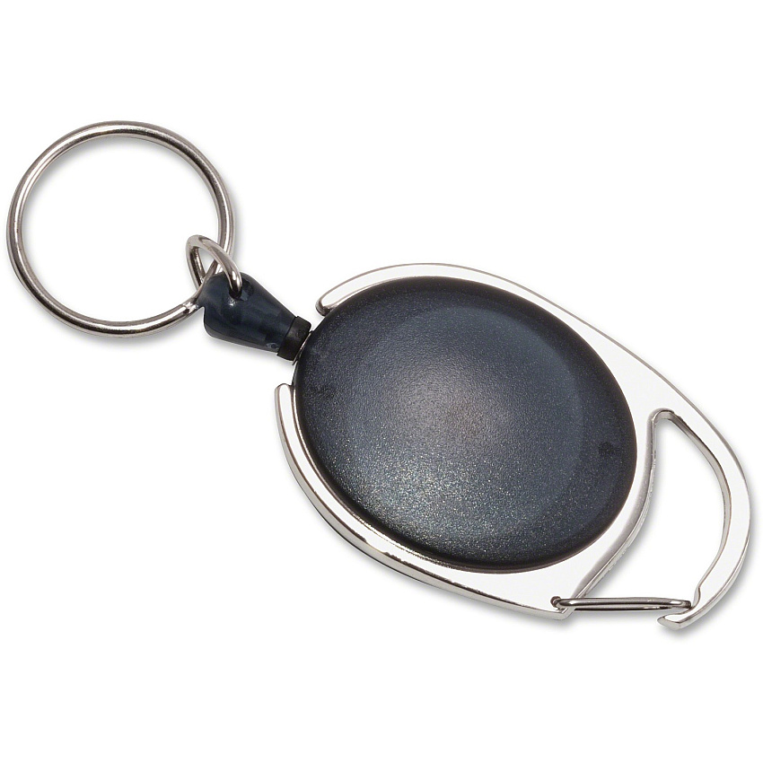 Advantus Retractable Carabiner Reel with Key Ring (AVT75553)