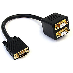 StarTech 1 Ft Vga To 2x Vga Video Splitter Cable (VGASPL1VV)