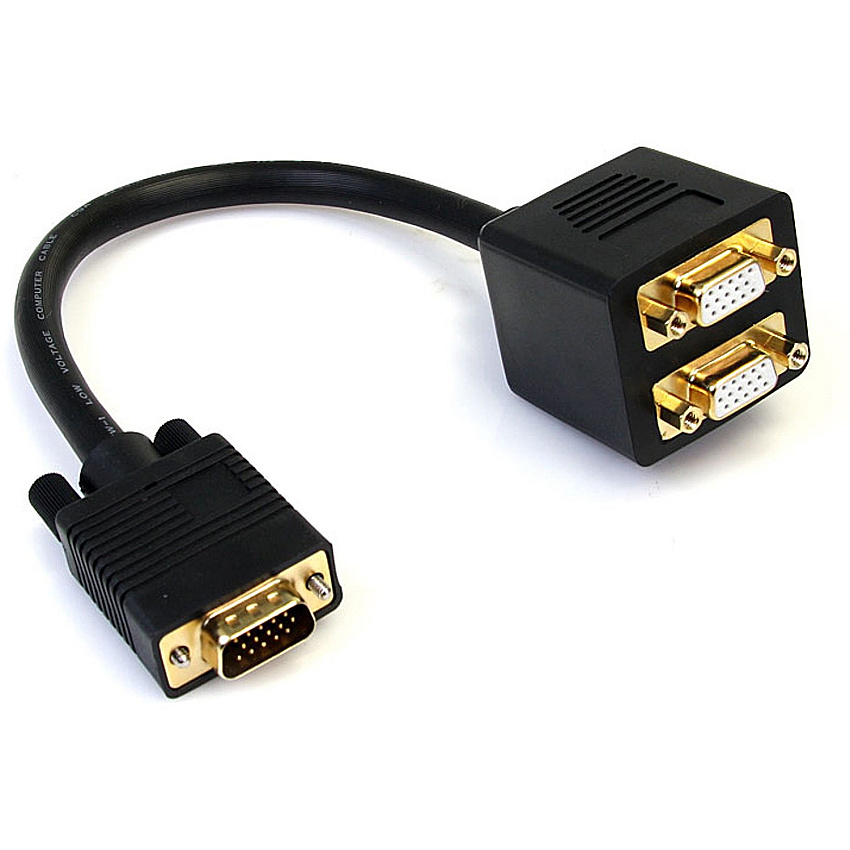 StarTech 1 Ft Vga To 2x Vga Video Splitter Cable (VGASPL1VV)