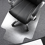 Cleartex Ultimat Polycarbonate Lipped Chair Mat for Carpets up to 1/2" - 48" x 53" (FLR1113423LR)
