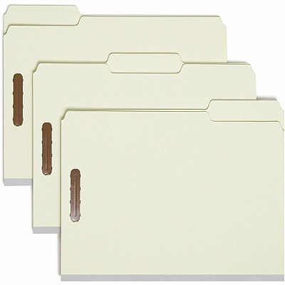 Smead 15005 1/3 Tab Cut Letter Recycled Fastener Folder