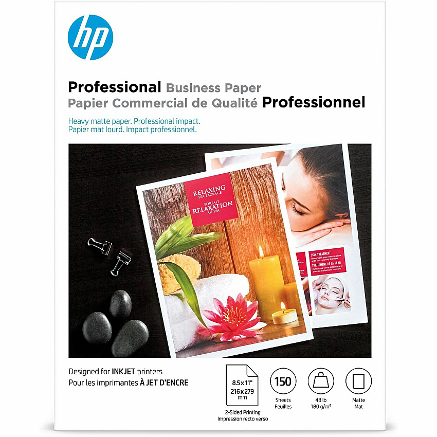 HP Matte Inkjet Brochure Paper - White (HEWCH016A)