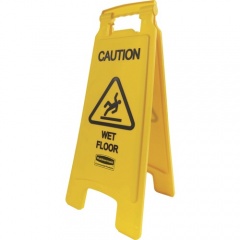Rubbermaid Commercial Caution Wet Floor Safety Sign (611277YW)