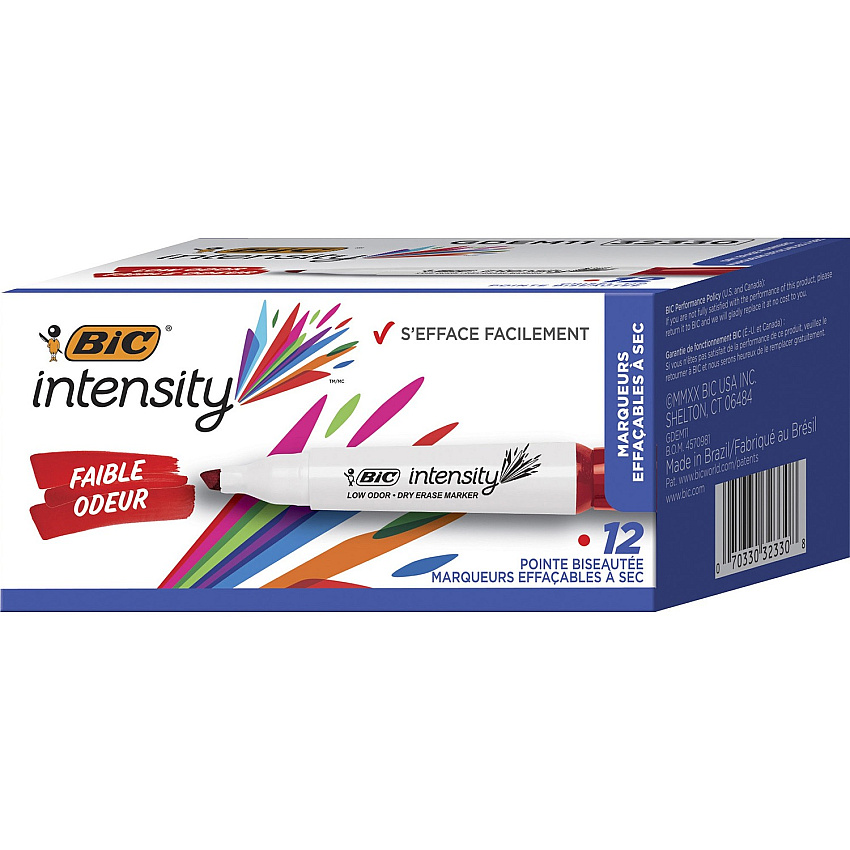 BIC Intensity Low Odor Dry Erase Markers (BICGDEM11RD)
