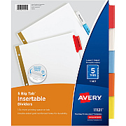 Avery Worksaver Big Insertable Tab Index Dividers (AVE11121)