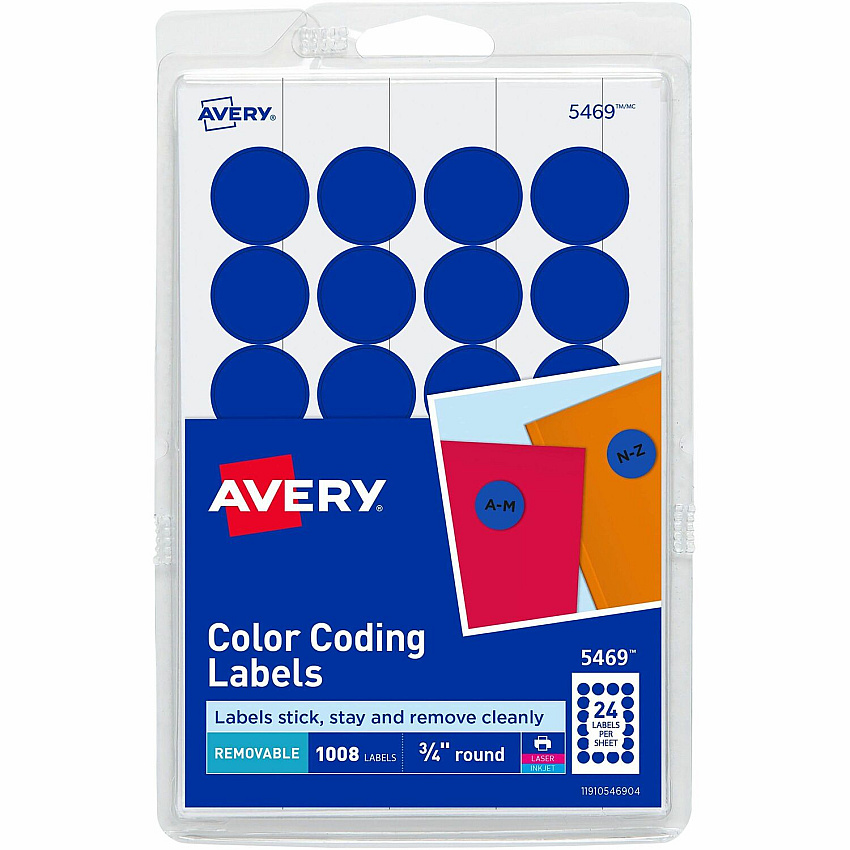 Avery 3/4" Round Removable Color Coding Labels (AVE05469)