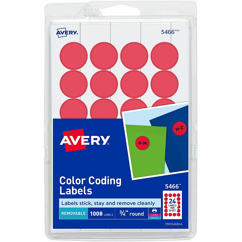 Avery Color-Coding Labels (AVE05466)