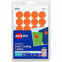 Avery 3/4" Round Removable Color Coding Labels (AVE05465)
