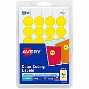 Avery 3/4" Round Removable Color Coding Labels (AVE05462)