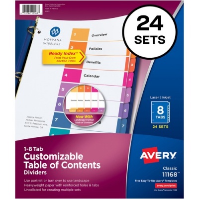 Avery Ready Index Customizable TOC Dividers (11168)