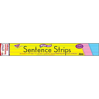 TREND 24" Multicolor Wipe-Off Sentence Strips (TEPT4002)