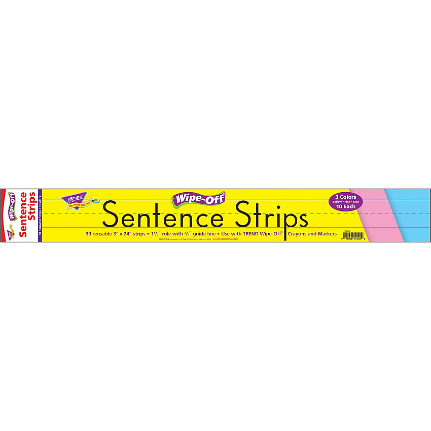 TREND 24" Multicolor Wipe-Off Sentence Strips (TEPT4002)